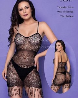 Mini Vestido com Franjinha Yaffa Lingerie