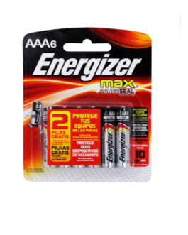 Pilha Energizer Palito AAA6 MAX com 6 Unidades