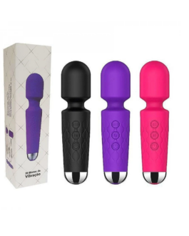 Vibrador Varinha Mágica  Média c/ 20 Modos de Vibração e 8 Niveis de Velocidades