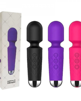 Vibrador Mini Varinha Mágica c/ 20 Modos de Vibração e 8 Niveis de Velocidades