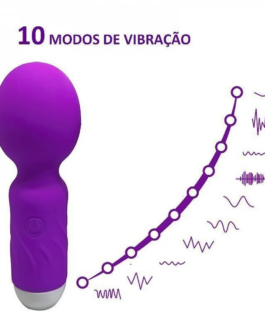 Vibrador Mini Varinha Mágica com 10 Vibrações