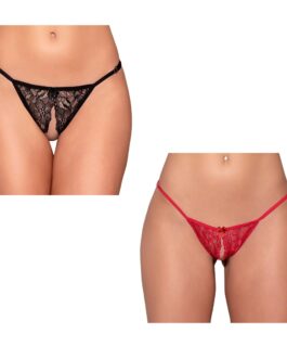 Tanga Fio em Renda com Abertura