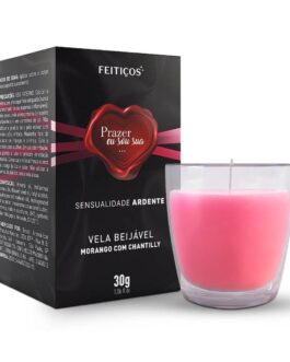 Vela Beijável – Sensualidade Ardente – Morango com Chantilly 30g